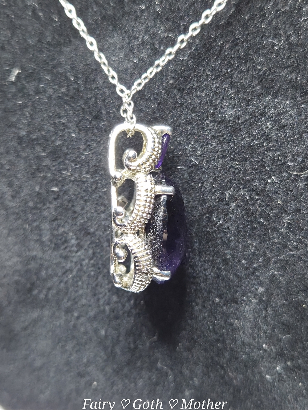 Kay Jewelers Gorgeous! Genuine Checkerboard  Cushion Cut Amethyst Necklace - Picture 6 of 15